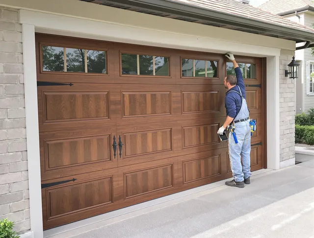 Custom garage door showcase by Swansea Garage Door Repair in Swansea