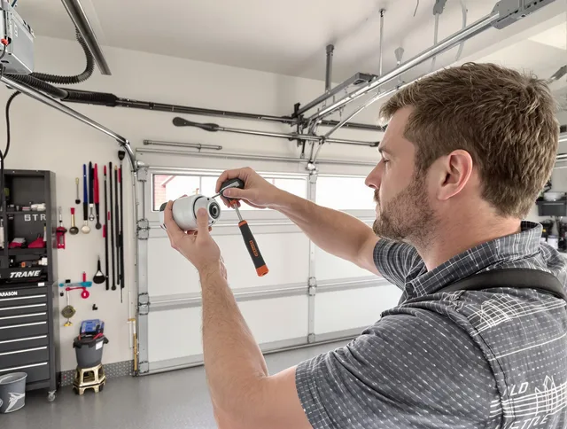 Garage door opener repair service by Swansea Garage Door Repair in Swansea