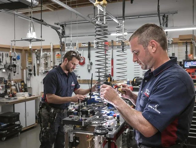 Garage door spring repair service by Swansea Garage Door Repair in Swansea